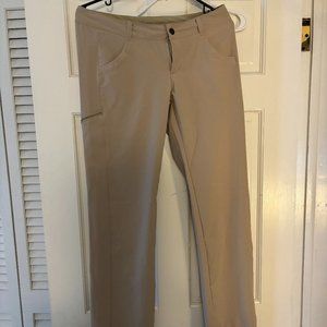 Patagonia women's Quandary pants. Tan. Common Threads